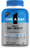 One A Day Men’s 50+ Healthy Advantage Multivitamin, Multivitamin for Men with Vitamins A, C, E, B6, B12, Calcium and Vitamin D, Tablet, 200 Count (Pack of 1)