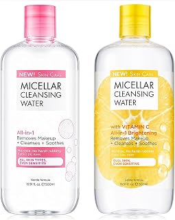 Micellar Water 500ml –Makeup Remover&Micellar Cleansing Water,Gentle Make Up Remover Liquid for Face,Lips&Eyes,Soothing Facial Cleanser for All Skin Types