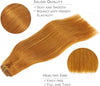WENNALIFE Real Human Hair Extensions, 16 Inch 150g 9pcs, Auburn Ginger Clip In, Remy Human - Image 4