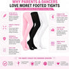 Moret Kids Girls' Ballet and Dance 3-Pack Single Pack Footed Tights - Combination Pack (Pi - Image 5