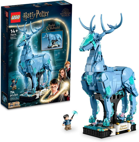LEGO Harry Potter Expecto Patronum 76414 Collectible 2-in-1 Building Set; Birthday Gift Idea for Teens or Fans Aged 14 and Up; Build and Display Patronus Set for Fans of the Wizarding World