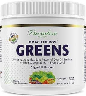 Paradise Herbs & Essentials Energy Greens Powder, 30 Servings