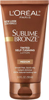 L'Oreal Paris Sublime Bronze Tinted Self Tanning Lotion, Medium Natural Tan 5 fl. Oz - Personal Care