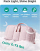 BAGSMART Makeup Bag, Travel Cosmetic Bag Organizer, PU Leather Water-Resistant Pouch, Open - Image 4