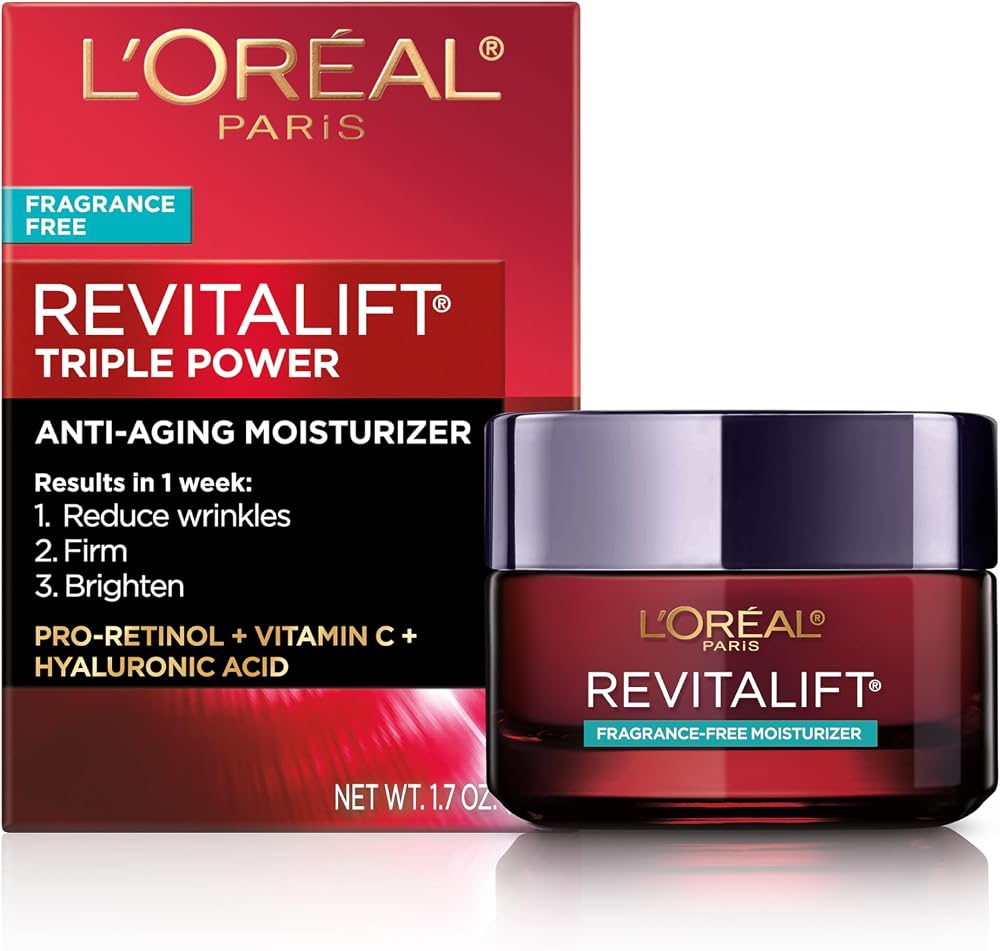 L'Oreal Paris Revitalift Triple Power Fragrance-Free Face Cream, 1.7 Oz - Personal Care