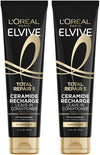 L'Oreal Paris Elvive Total Repair 5 Protein Recharge Leave In Conditioner Treatment, and Heat Protectant, 2 pack, (5.1 Ounce each) (Packaging May Vary)