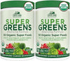 Country Farms Super Greens Natural Flavor, 50 Organic Super Foods, USDA Organic Drink Mix, Fruits, Vegetables, Super Greens, Mushrooms & Probiotics, Supports Energy, 40 Servings, 10.6 Oz, 2 Pack