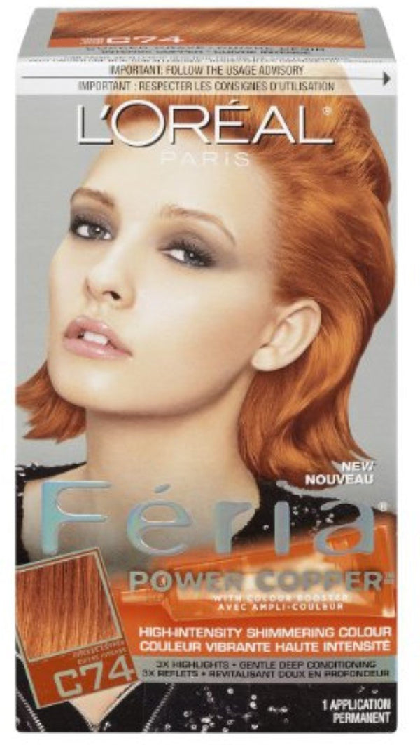 L'Oreal Feria Power Reds, High-Intensity, Shimmering Colour, Blowout Burgundy R37 1 ea