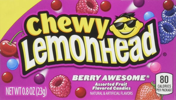 Lemonhead Chewy Berry Awesome, 0.8 Ounce Box, Pack of 24