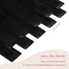 WENNALIFE Tape in Hair Extensions Human Hair Teal Green Tape in Extensions, 10pcs 20g 10 i - Image 2