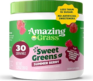 Amazing Grass Sweet Greens and Superfoods Powder Summer Berry, 30 Servings