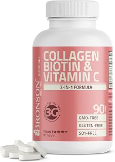 Bronson Collagen Peptides 3000mg with Biotin & Vitamin C, 90 Tablets