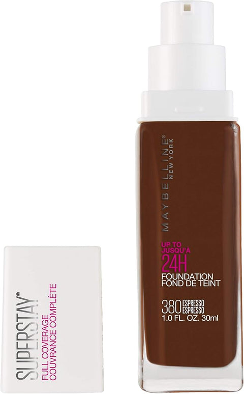 Maybelline New York Super Stay Full Coverage Liquid Foundation Makeup, Espresso, 1 Fl Oz