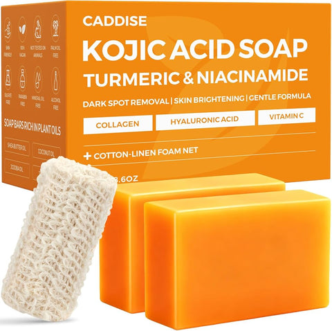Kojic Acid Turmeric Soap Bars, Dark Spots Remover, 8.5 Oz - Personal Care