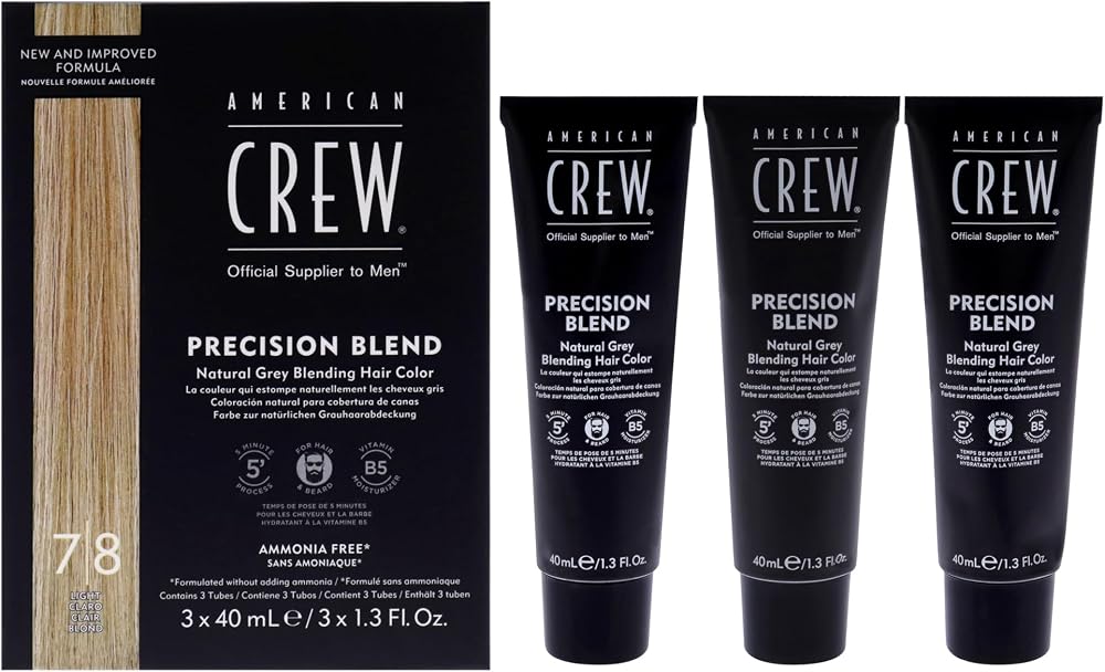 American Crew Men's Temporary Hair Color, Temporary Hair Dye, Natural Gray Coverage, Light, 1.35 Fl Oz