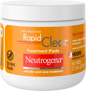 Neutrogena Rapid Clear Acne Treatment Pads, Salicylic Acid, 60 Count