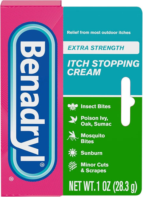 Benadryl Extra Strength Itch Stopping Cream, Diphenhydramine HCl, 1 oz - Personal Care