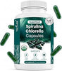 Organic Spirulina and Chlorella Capsules, Blue Green Algae, 90 Ct