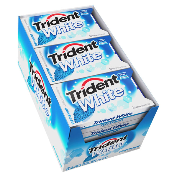 Trident White Peppermint Sugar Free Gum (16 pc., 12 pks.) (2 Pack)