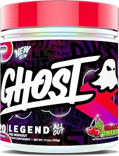 GHOST Legend All Out Pre-Workout Powder, Cherry Limeade, 20 Servings