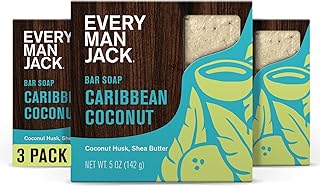 Every Man Jack Body Bar Soap for Men, Tropical Caribbean Coconut, 5oz - Personal Care