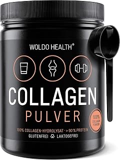 WoldoHealth Collagen Peptides Powder 50 Servings - Grass Fed & Pasture Raised, Unflavored, Dissolves Easily in Hot & Cold Drinks, Supports Hair, Skin, Nails, Bones & Joints