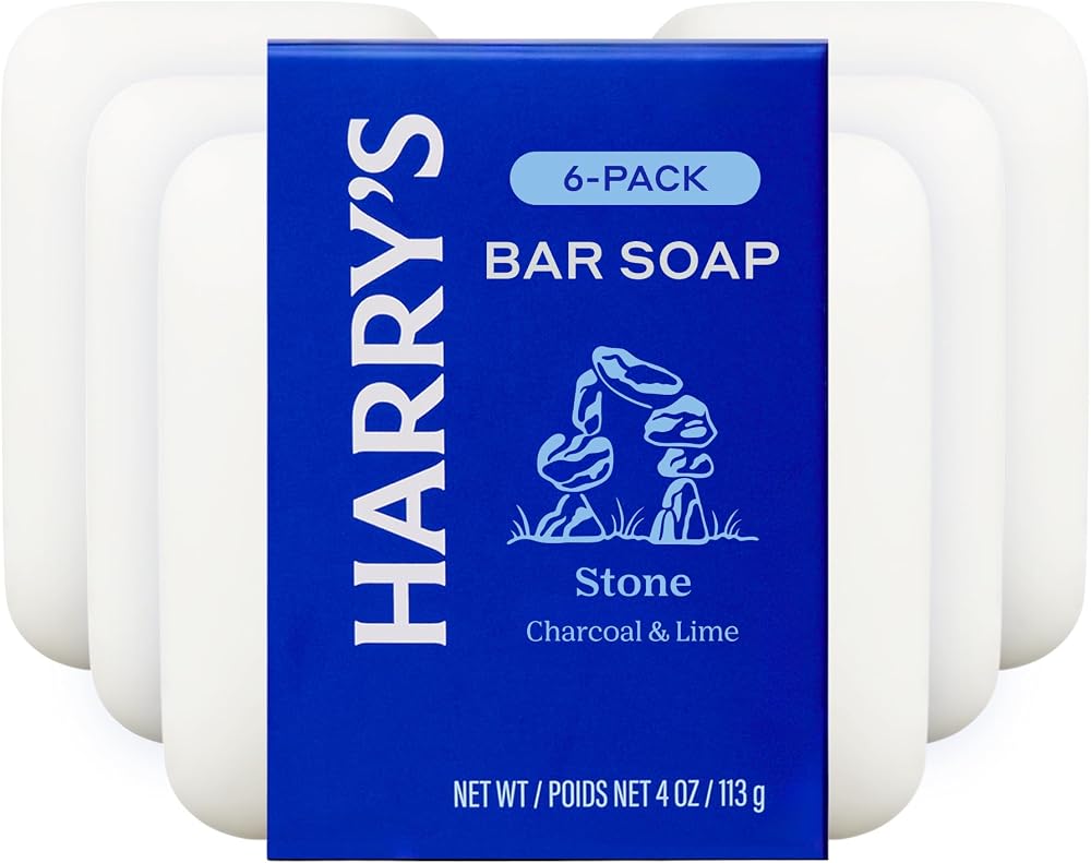 Harry'S Bar Soap for Men - Stone Scent - 4 oz Body Soap Bars - Personal Care