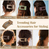 12 Pcs Hair Claw Clips 3.5 Inch Non-slip Square Matte Claws for Women, Strong Hold Banana  - Image 5