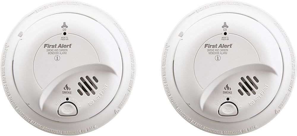 First Alert SC-9120B Hardwired Smoke and Carbon Monoxide Alarm with Battery Backup 2 Pack