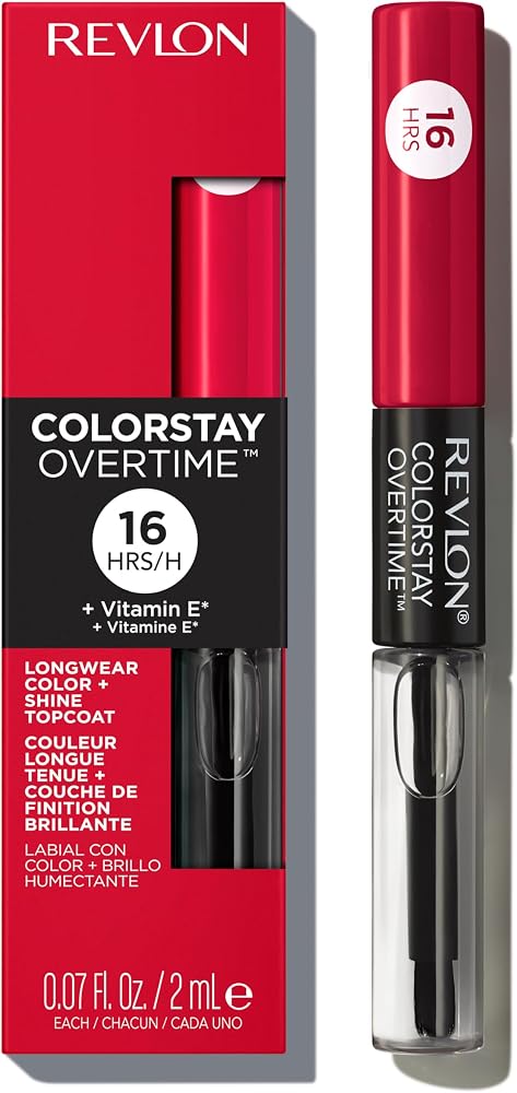 Revlon ColorStay Overtime Lipcolor, 040 Forever Scarlet, 0.07 fl oz