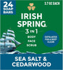 Irish Spring 3-in-1 Men’s Bar Soap, Sea Salt & Cedarwood, 3.7 oz - Personal Care - Image 1
