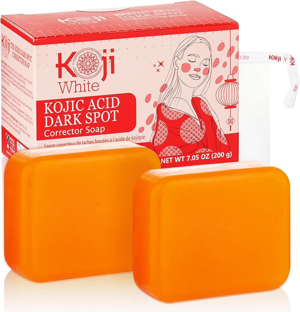Kojic Acid Soap with Niacinamide, Aloe Vera, Vitamin E & Coconut Oil, Handmade Face & Body Cleansing Bars, Moisturizing Daily Glow Soap, Inspired by Ayurvedic Skincare, 3 pc of 4.4oz
