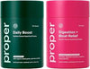 Proper Digestive Wellness & Balance Bundle: Organic Greens & Bloat Relief Drink Mixes with Probiotics, Prebiotics, and Enzymes for Digestive Support and Gut Health