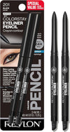 Revlon ColorStay Pencil Waterproof Eyeliner, 201 Black, 2 pack