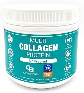 NSF Certified for Sport Multi Collagen Protein Powder Bone, Skin, Hair, and Joint Support | Hydrolyzed Collagen Supplements (58 Servings (Pack of 1), Unflavored)