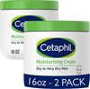 Cetaphil Moisturizing Cream, Dry Sensitive Skin, Fragrance Free, 16oz 2Pk - Image 1