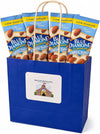 Bigtopdealsusa Blue Diamond Lightly Salted Almonds Gift Bag | Blue Diamond Almonds, lightly salted low sodium, 1.5 oz each, heart healthy, protein packed in blue gift bag