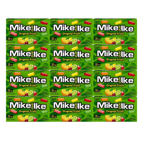 Generic Chewy Candy Mike & Ike Original Fruits, Theater Box, 4.25 Oz, 12 Pack, Fruity And Flavorful Snacks For Movies, Parties, And Anytime Cravings