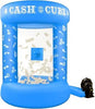 Silipull 5 FT Inflatable Cash Cube Booth Inflatable Money Machine Booth Money Blower Machine Cash Grab for Adults Game Activity Events (No Blower Included) (Blue)