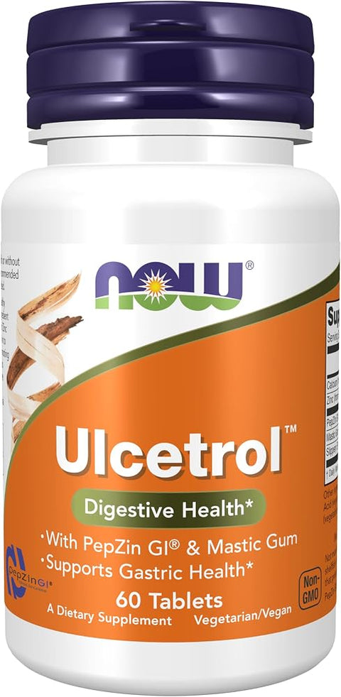 NOW Supplements, Ulcetrol™, With PepZin GI®, 60 Tablets