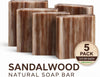 Ssa Sandalwood Scented Natural Bar Soap , Australian Triple Milled Moisturizing Bath Bars  - Image 2