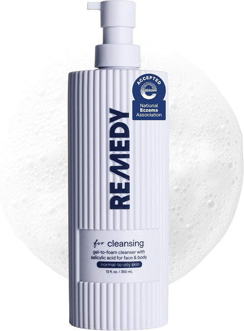 Remedy Gel-to-Foam Cleanser, Gentle Exfoliating Wash for Acne-Prone Skin - Personal Care