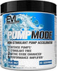 EVL PumpMode Nitric Oxide Supplement - Nitric Oxide Booster Pump Pre Workout Powder with Glycerol and Betaine for Muscle Recovery Growth and Endurance - Stim Free Pre Workout Drink (Blue Raz)