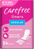 Carefree Panty Liners for Women, Regular, Wrapped, Unscented, 54 ct - Image 2