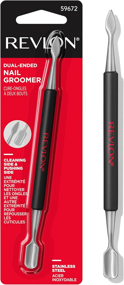 Revlon Stainless Steel Nail Groomer, Black, 1 Count