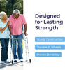 Drive Medical Two-Button Folding Walker with Wheels, Height Adjustable - Image 5