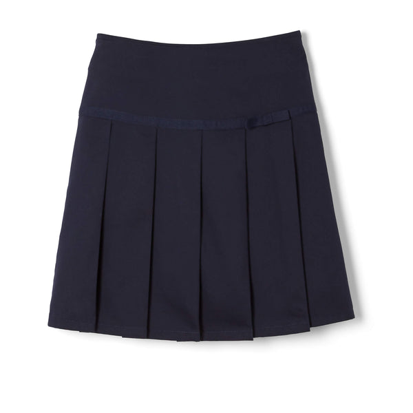 French Toast girls Pleated Scooter With Grosgrain Ribbon School Uniform Skirt, Navy, 3T US