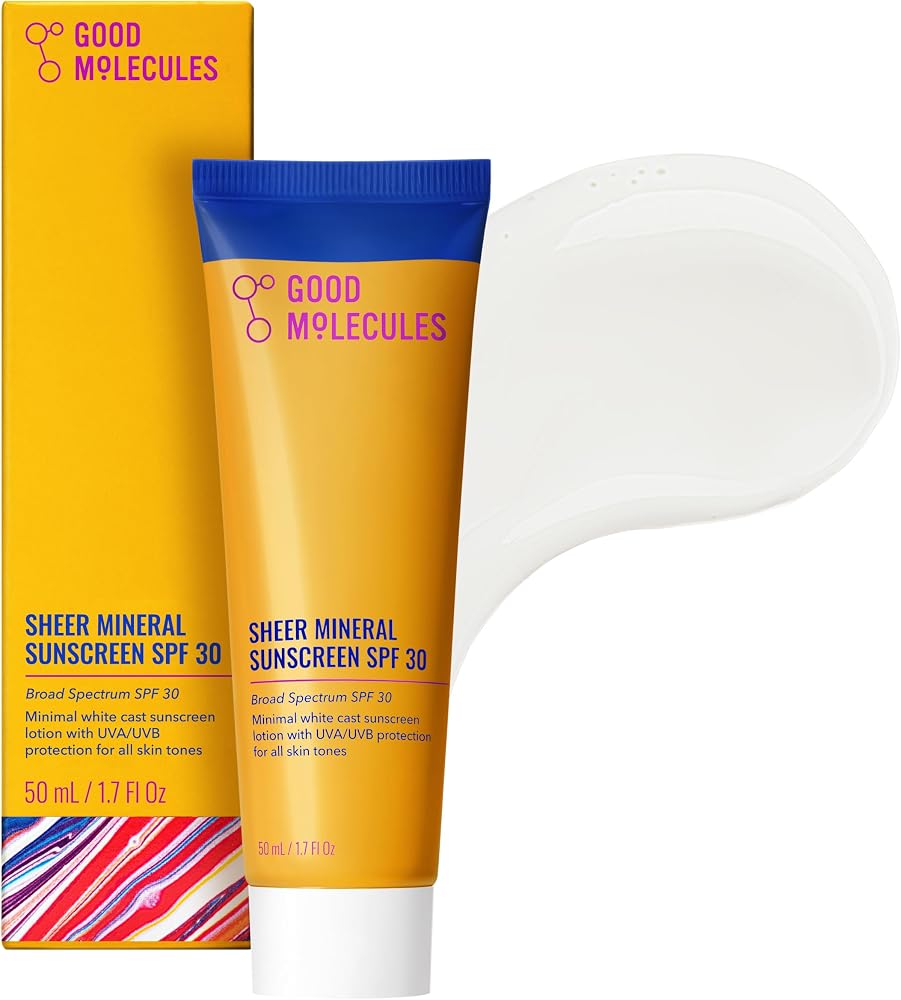 Good Molecules Sheer Mineral Face Sunscreen Broad Spectrum SPF 30, 1.7 oz - Personal Care