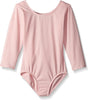 Jacques Moret Big Girls' Dance 3/4 Sleeve Basic Leotard, Pink Nylon, Large - Image 3