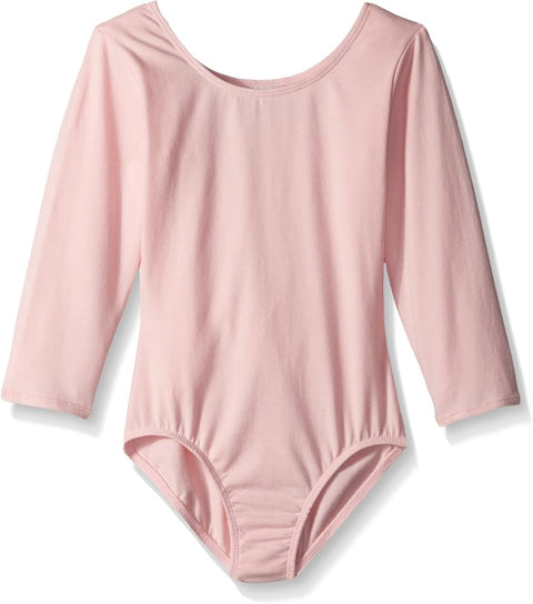 Jacques Moret Little Girls' Dance 3/4 Sleeve Basic Leotard, Pink, X-Small